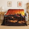 Classic Game Z-Zelda Cartoon Link Flannel Blanket Soft Warm Throw Blanket for Bedroom Living Room Bed Travel Camping Picnic
