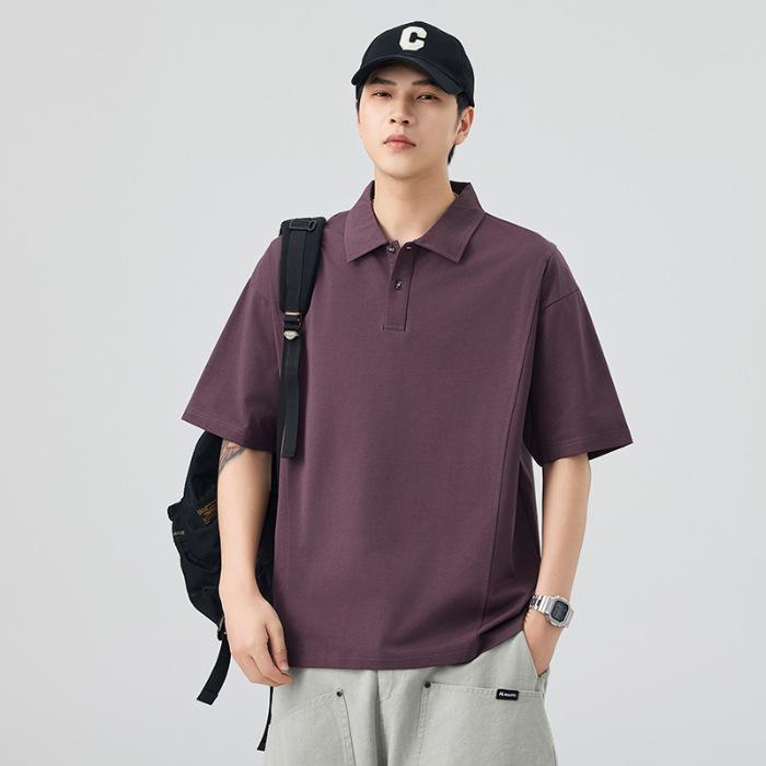 Men's Summer New Loose Short-sleeved POLO Shirt Men's Lapel Thin Short T-top