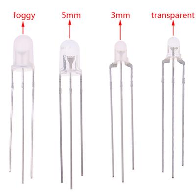 100Pcs 3/5Mm 3-Pin Dual Bi-Color Diffused Common Cathode/Anode Led Diode Light
