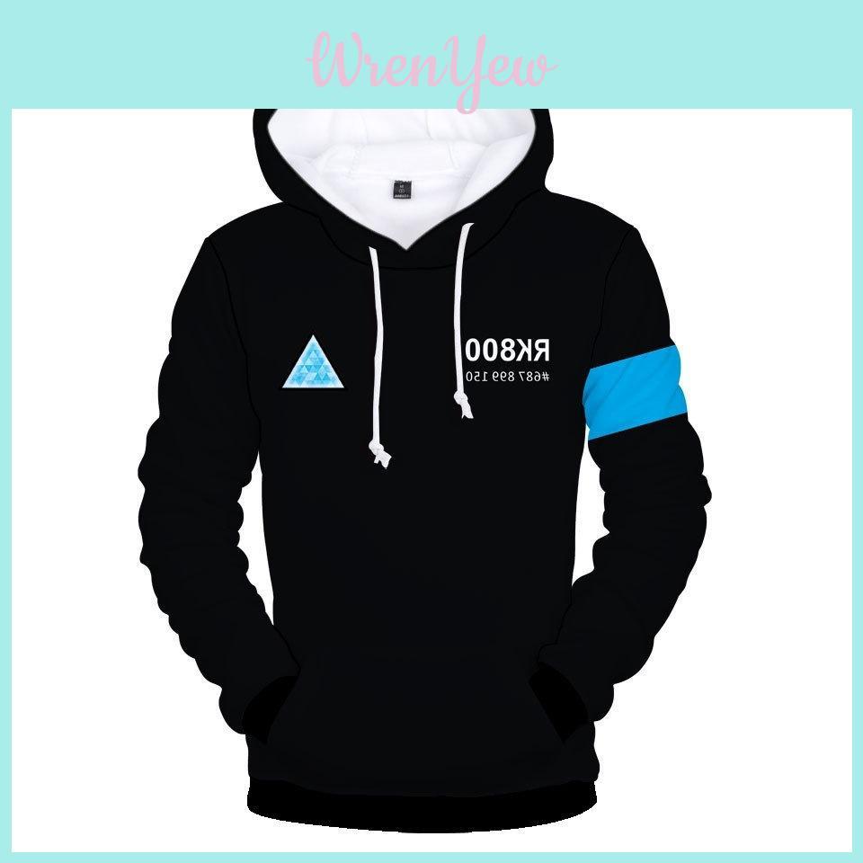 Premium Quality Detroit Become Human Hoodie Sweatshirt Connor Rk800 Kara Baseball Coat Jacket