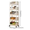 Rolling Storage Cart with Wheel Multi-Tier Snacks Trolley for Kitchen Bathroom Living Room Office