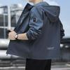 Autumn Winter Mens  Jackets Solid Color Korean Fashion Casual Coat Men Classic Hooded Windbreaker Outdoor Coats