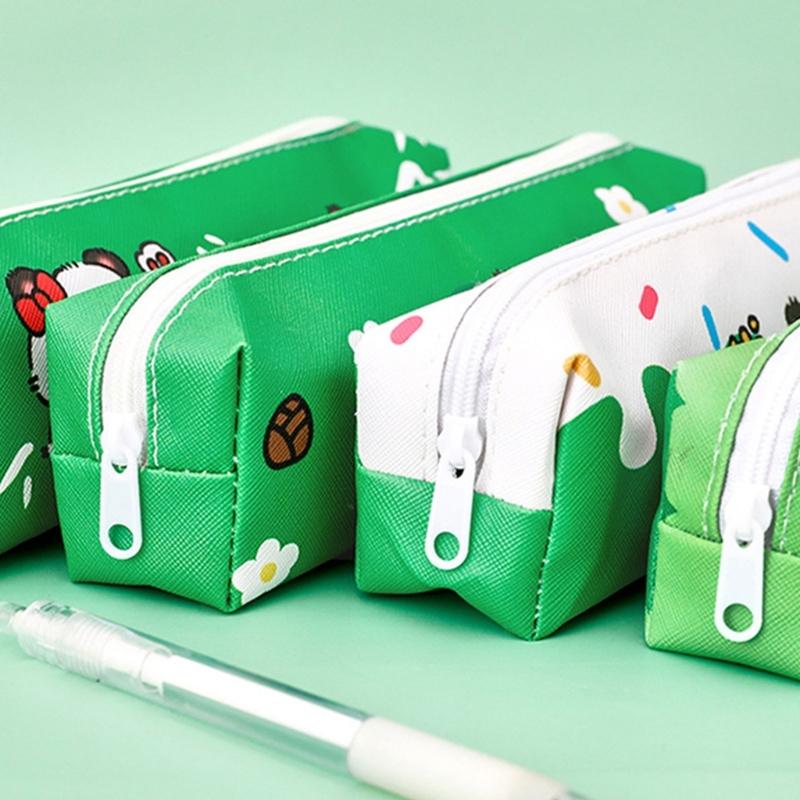 Large Capacity Pencil Case Cartoon Pen Pouches Light Weight Pencil Case Travel Cosmetic Storage Bag for Student Girl