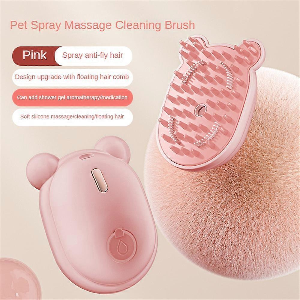 Pet Comb Cat And Dog Electric Spray Massage Comb One-button Spray Anti-flying Hair Massage Hair Remover For Bathing