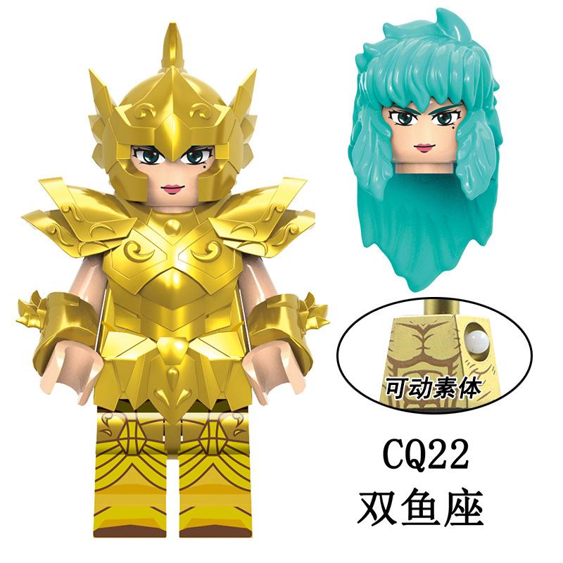 Saintes Dorés 12 Constellations Figurines Jouets à Assembler Creeper pour Enfants Jouets Éducatifs Jouets pour garçons et filles comme cadeaux d'anniversaire