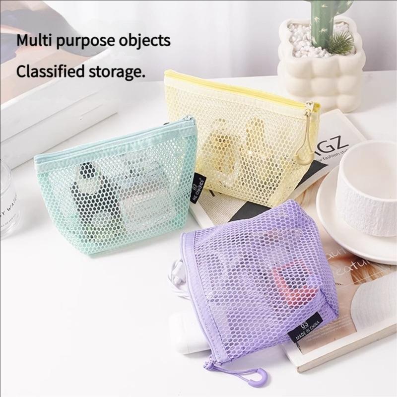 Nylon Cosmetic Organizers With Adjustable Compartments Portable Travel Storage Bag for Lipsticks Accessories