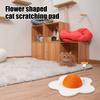 Katteskrapepute Sisaltau Katteskrape med Fjær Plysj Bie Interaktiv Blomsterform Gulv Katteskrapebrett for Møbelbeskytter
