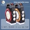Solar USB Rechargeable Camping Lantern Flashlight Searchlight Multi Function LED Light for Outdoor Tent Hiking and Emergency