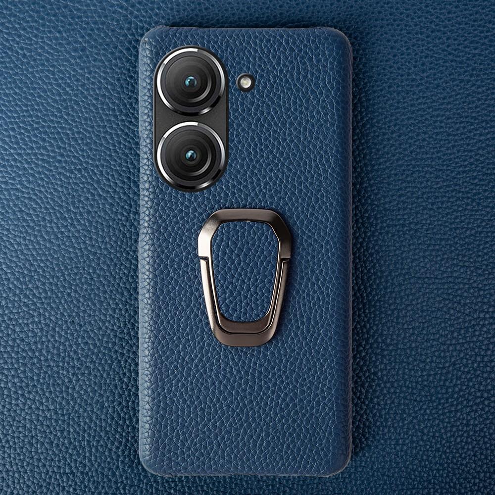 For Asus Zenfone 10 Case Handmade Genuine Leather Cases For Asus Zenfone9 Phone Cover Housing Protective Back Shell Stand Holder