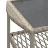 4 Piece Garden Sofa Set with Cushions Light Grey Poly Rattan