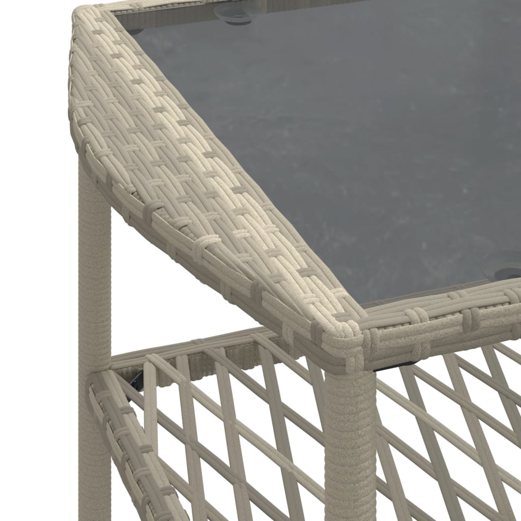 4 Piece Garden Sofa Set with Cushions Light Grey Poly Rattan