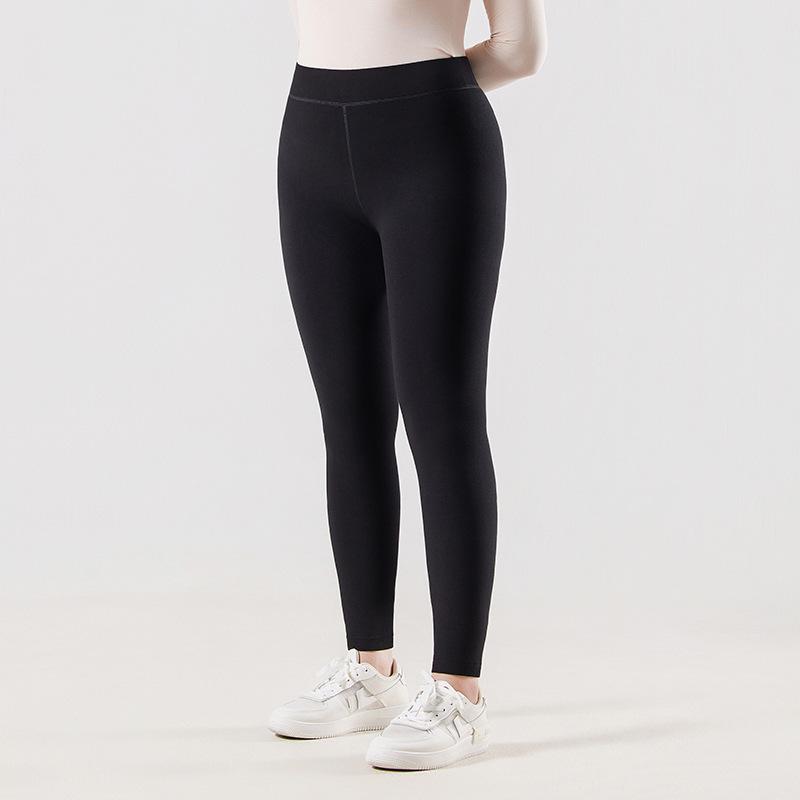 

Универсальные леггинсы больших размеров Xiaohongshu с начесом, черные, с желеобразным поясом, размеры до M 200 цзинь XXL—XXXL (120—200 jin)