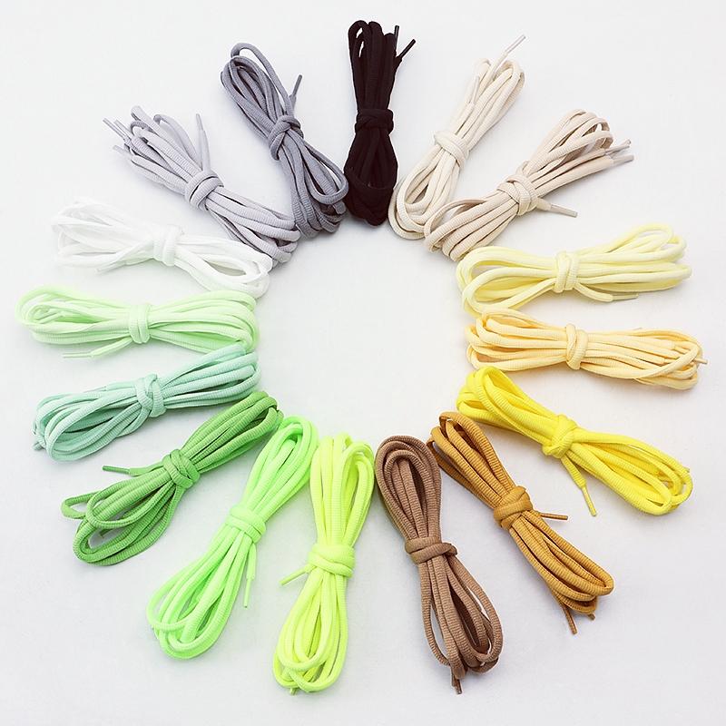 New Half Round High Quality Shoelaces 5mm Width Solid Color Shoelace Sneaker Classic Shoe Laces 1 Pair/3 Pair/5 Pair