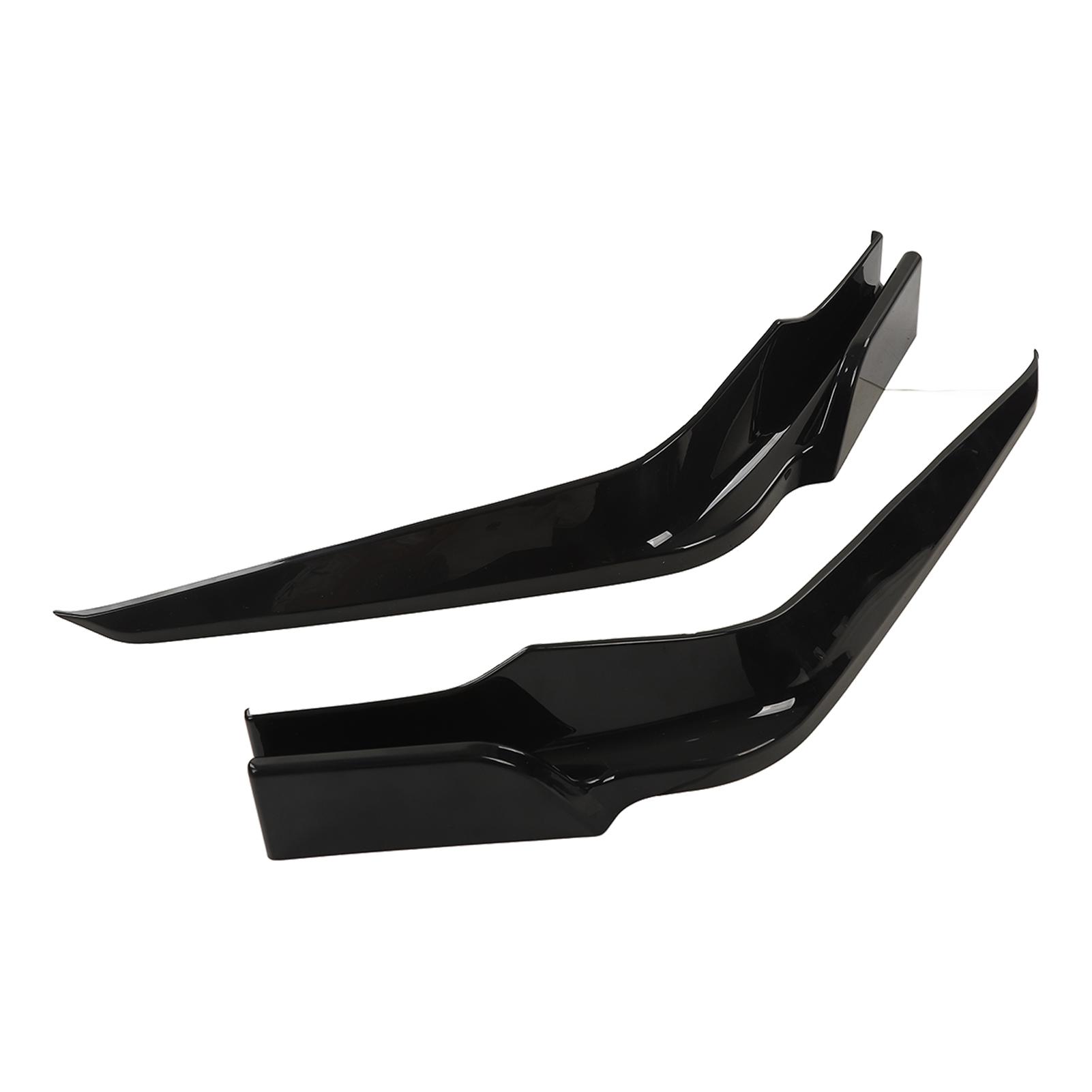 

2 шт. Сплиттер переднего бампера Глянцевый черный Высокая прочность Износостойкий Замена для Civic