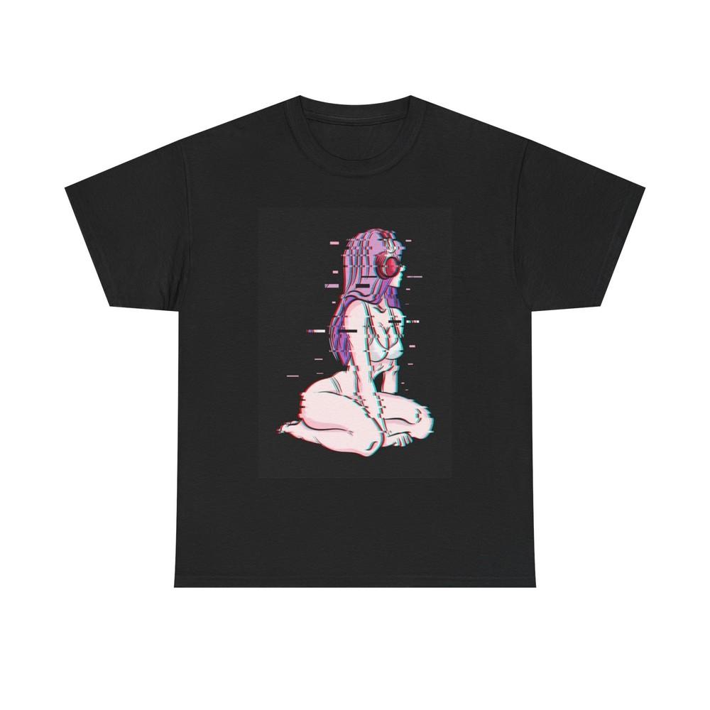 Waifu Anime T-shirt Girl Graphic Cartoon Retro Gaming Unisex Heavy Tee Gamer 45 Unisex T-Shirt XXL