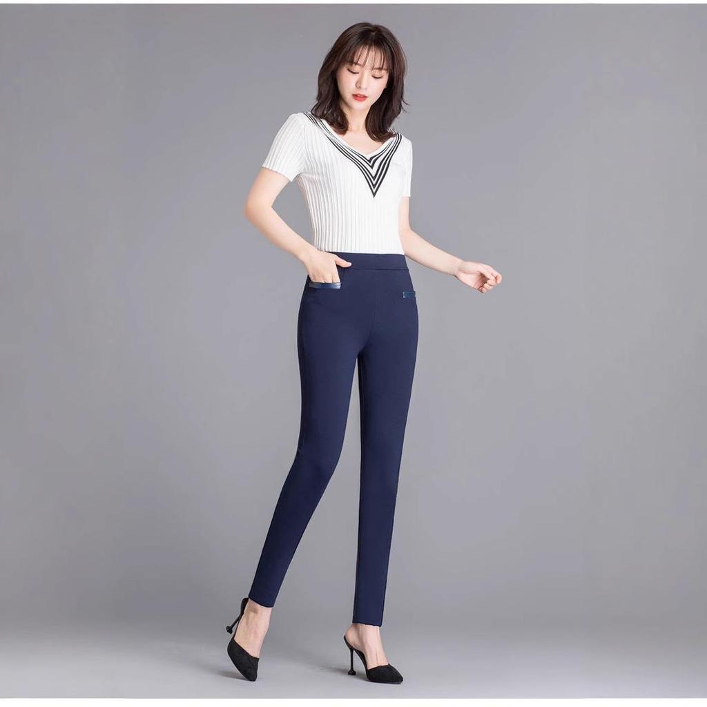 Dámské ležérní letní úzké kalhoty SHEIN s vysokým pasem