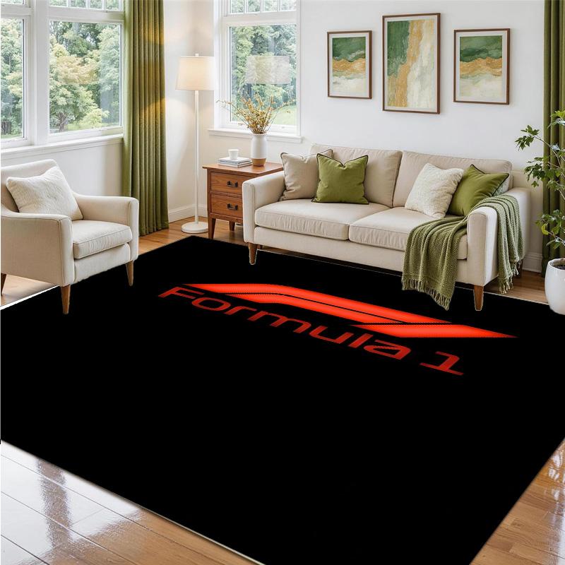 F1 Design Crystal Velvet Rug Soft Decorative Mat for Bedroom Entrance