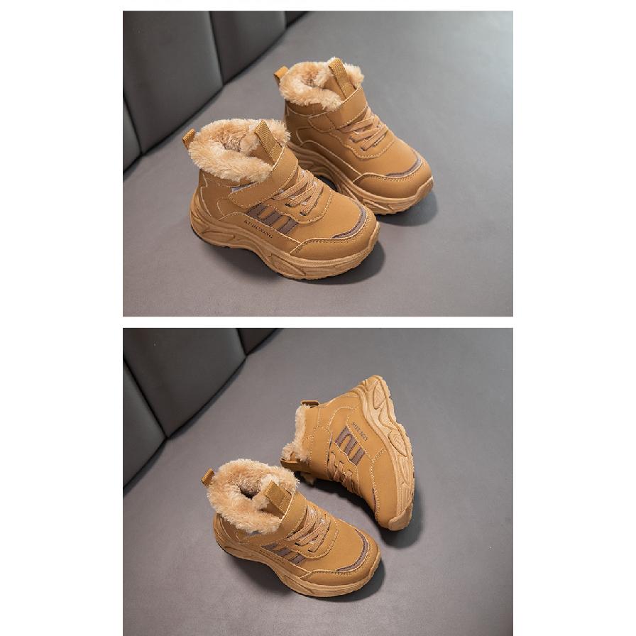 Mädchen Baumwollschuhe Winter Fleecegefüttert Verdickt Neu Kinder Warme Sportliche Kurze Stiefel Mädchen Magische Sneaker Trendig