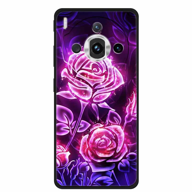 For ZTE nubia Z60S Pro 6.78" Case TPU Soft Black Silicone Painted Cute Cat Starry Cover for Nubia Z60S Pro Luxury Animals Funda