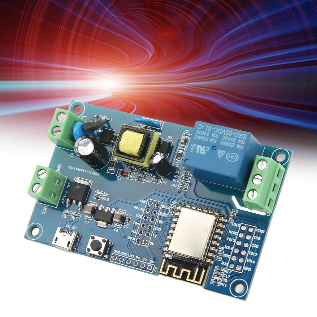 Relay Module 1 Channel WiFi Development Board AC 90‑250V DC 7‑12V USB5V for ESP8266