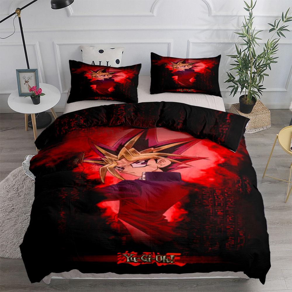 Comfortable Anime Print Duvet Cover Set With Duvet Cover And Pillowcases King Queen Twin Sizes For All Ages