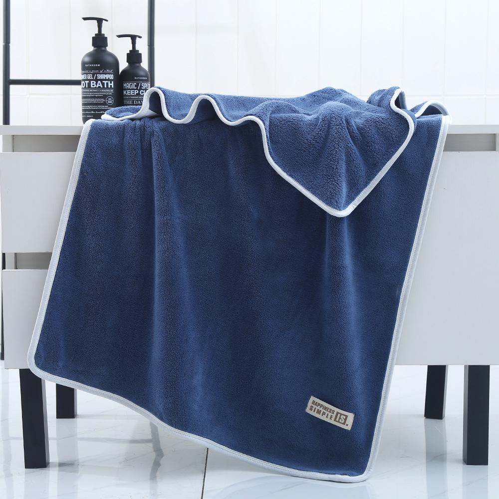 Super Thick 530g Coral Fleece Bath Towel - Large, Quick-Dry, Absorbent for Women & Adults