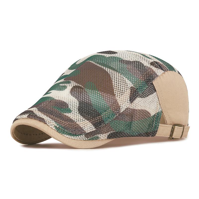 Camouflage Mesh Beret: Men's Breathable Outdoor Sun Hat