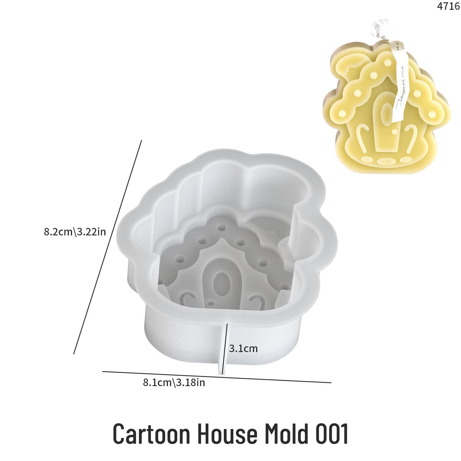 

Poppy Q Cartoon House Candle Ornament Silicone Mold for DIY Aroma Stone & Epoxy Resin Decoration