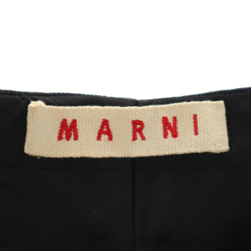 Marni Laget i Italia Ullblanding Slacks bukser 38 Kullgrå Marineblå Bukse Dame Brukt