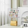 kkjoy 3 Layer Clear Display Box Stackable Magnetic Door Suit For Action Figures