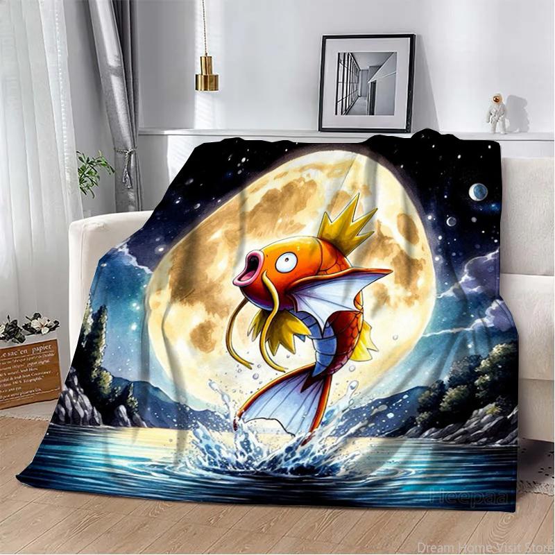 Japan Anime Pokemon Cartoon Eevee Soft Blankets,Warm Throw Blanket Comfortable Blanket for Picnic Beds Sofa Home Bedroom Kids