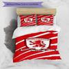 Middlesbrough F.c Printed Pattern Duvet Cover Set – Includes 1 Duvet Cover and 2 Matching Pillowcases Bedroom Decor Christmas Gifts