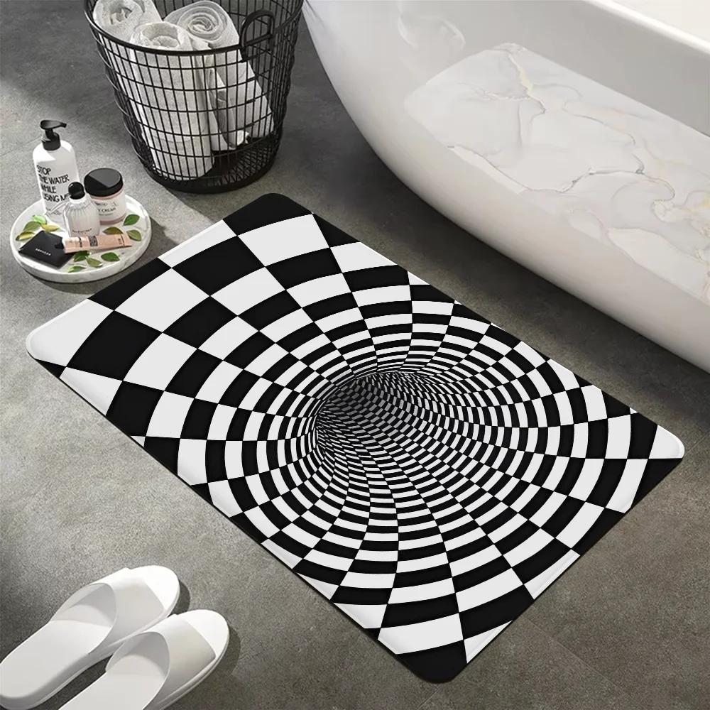 

3D Vortex Illusion Carpet Fun Children s Room Bedroom Decoration Balcony Non Slip Mat Living Room Welcome Rug Home Decoration 40cm x 60cm