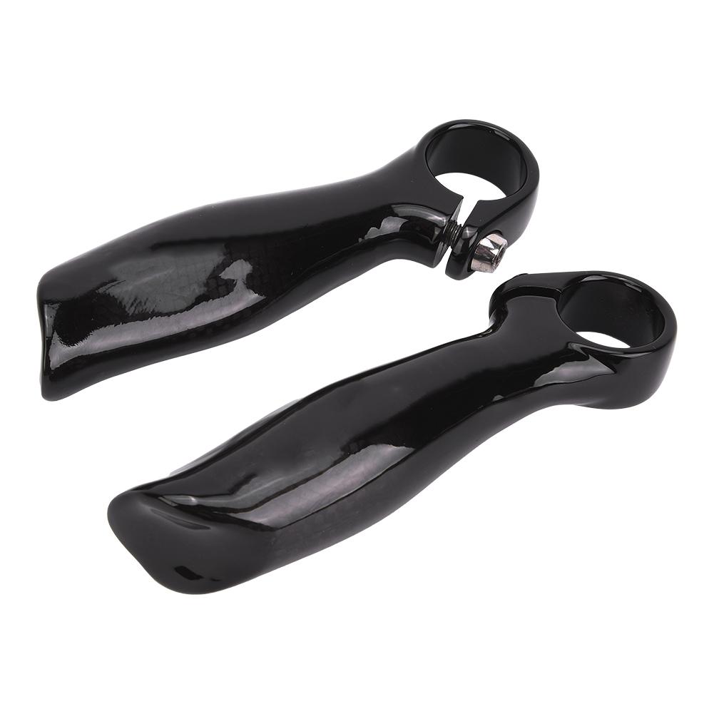 1 Pair Carbon Fiber Bicycle Handlebar Grip Bike Bar End Handlebar Ends for Road Mountain BikesBright
