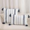 Cotton Yarn Jacquard Tufted Tassel Throw Pillow Cover Office Waist Cushion Home Sofa Bedside Cushion