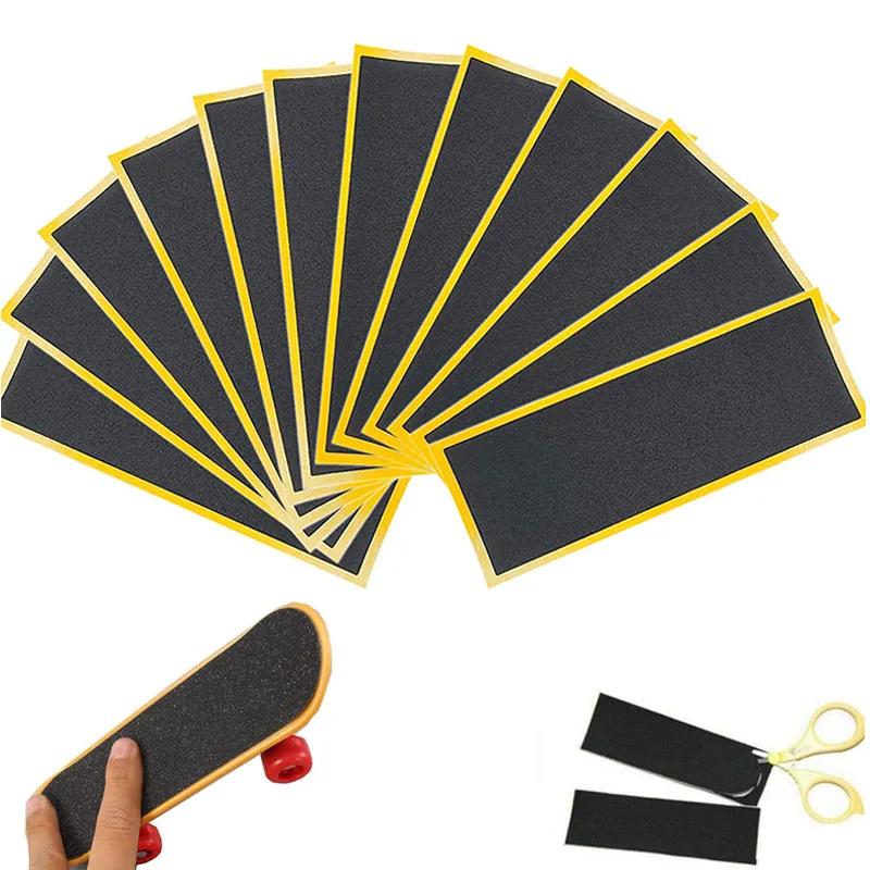 12Pcs Black Fingerboard Foam Grip Tape Fingerboard Deck Uncut Tape Stickers Pro Quality Fingerboard Grip Tape 38mmx110mm