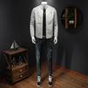 Autumn Plus Collar Leather Jacket for Men, Trendy Slim Fit Men's Casual Motorcycle Suit Leather Jacket