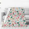 Custom Merry Christmas Wallpaper Blanket 3D Printed Soft Flannel Fleece Warm Throw Blankets For Office Bedroom Sofa Quilt