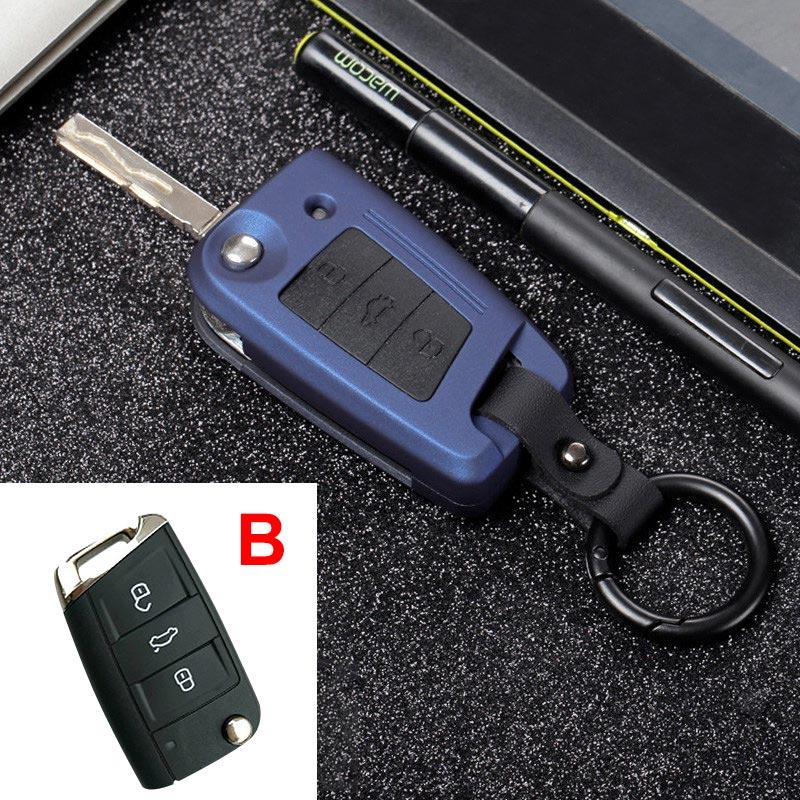ABS+Silicone Car Key Cover Case for Skoda Octavia A5 A7 Kodiaq Karoq Rapid Yeti for V W Passat B8 Skoda Superb A7 2017