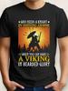 Viking Pure Cotton Tshirt Casual Outdoor Retro Streetwear Men - Men's Summer Cotton Graphic Tee