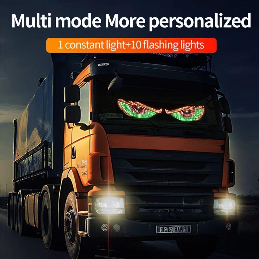Matrix Pixel Panel Animated Car Truck Eye Truck Devil's Eye Light  Front and Rear Windshield