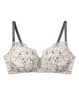 Bra That Shows Off Cleavage and Holds the Bust Firmly from the Sides BE F65 [Amphi/Wacoal] Non-wired [BLH393 Series] Bra, Wireless, BLH393, Women's,