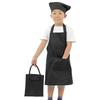 Smile Mode Kids Apron with Triangle Scarf and Storage Bag Set for Elementary School Students, Solid Color, Simple Design, Easy To Put On and Take Off,