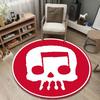 Playful Round Christmas Multicolor Rug Pad, Non-Slip Floor Mat for Kitchen