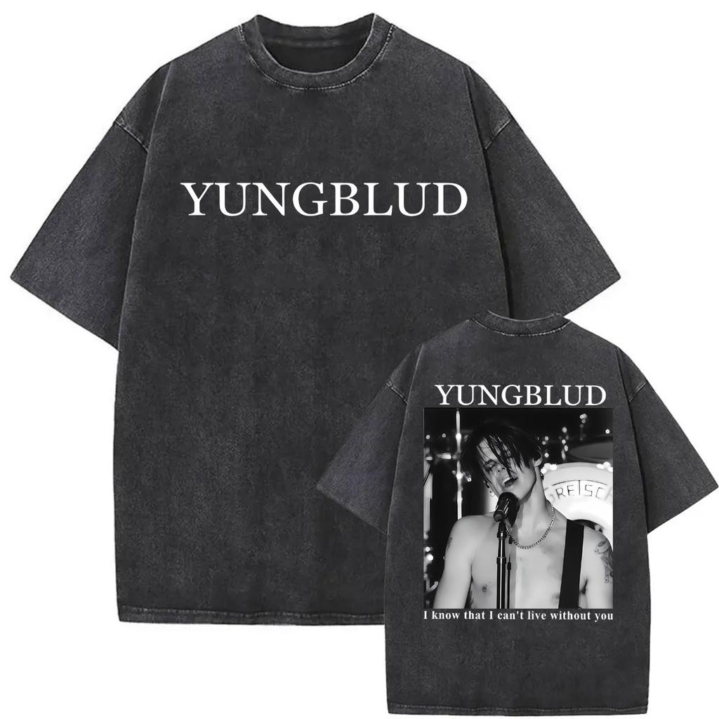 Youngblud Idols The World Tour Tee Shirt Unisexs Women Vintage Washed High Street T Shirt Summer Cotton Comfort Tshirts