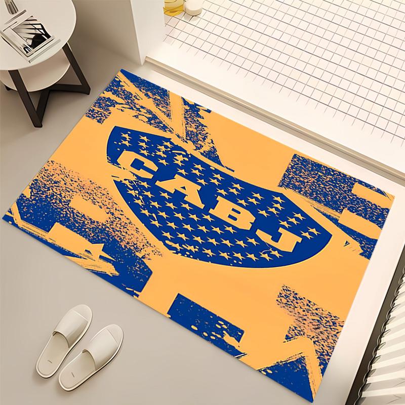 1pc Club Atlético Boca Juniors Print Area Rug - Soft, Washable Non-Slip Indoor Mat, Living Room, Home Office Decorative Rug,Office Decorative