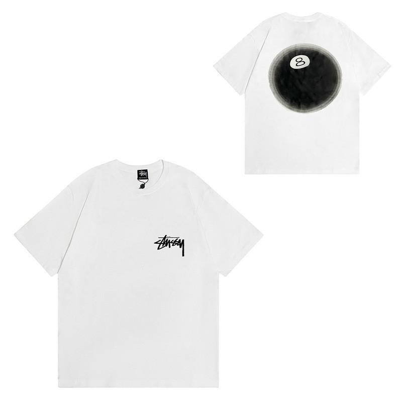 Street Style Short Sleeve T-Shirt Loose Fit Round Neck Cotton Tee Couples Casual Wear