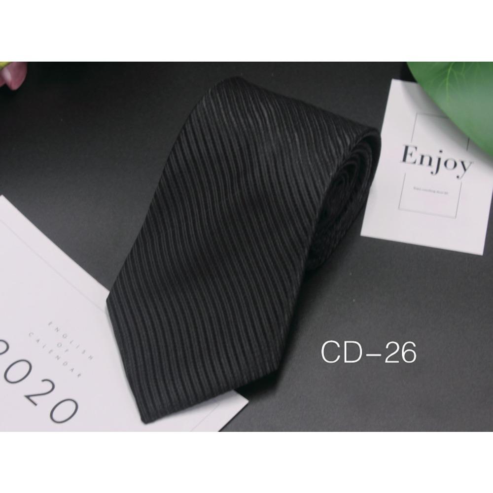 Men's Business Tie 8cm Professional Dress Interview Striped Tie Stylish Business-style Ties Navy Black Multi-colorTraditional Hand-knotted Design