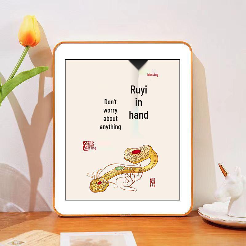 

Annual Good Luck & Peace Photo Frame: Child’s Persistence Ornament for Study/Office Desktop