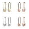 Metal Fashionable Minimalist Stud Earrings In Multiple Colors Women For